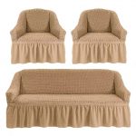 5 Seater Turkey Made Seat Covers (Light Brown)